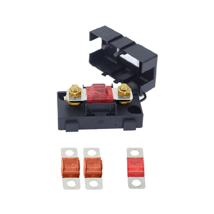 Universal Car Motorcycle Fuses Holder with 30A 50A Blade Fuses Wear Resistant Plastic Metal Construction