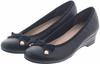 Jellybeans Women's Fluffy Wedge Heel Ballet Pumps, Black, Size 22.5 Cm