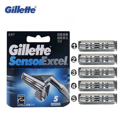 Sensor Excel Razor Cartridge Blade Replace Heads Facial Beard Shaving Hair Removal Double Layer Shaver Blades Vector3 Razor Pisau Cukur Cukur