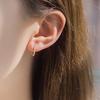 New High-end Style Earrings - Zirconia Hollow Geometric Ear Studs for Women. Elegant, Simple, Fashionable and Small-sized Earrings.