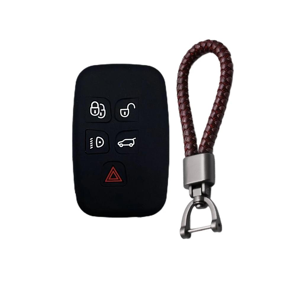 silicone car key case holder shell soft remote cover protector for Land Rover Range Rover Sport Discovery 3 4 Elander 2 Evoque