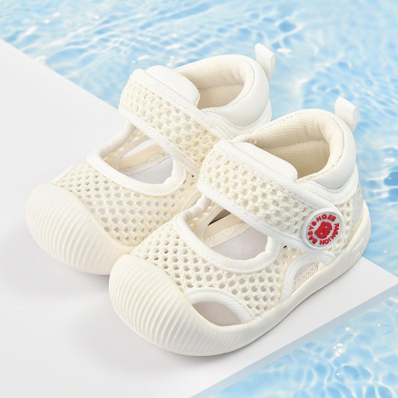 Summer Breathable Mesh Walking Sandals Soft Anti-Slip Sneakers for 0-2 Years Old Baby Boys Girls