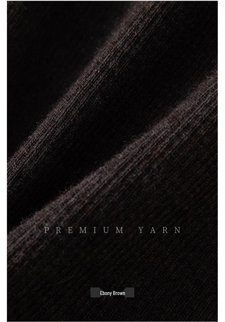 Women's Slim-Fit Round Neck Long-Sleeve Top - 100% Fine-Spun German Wool