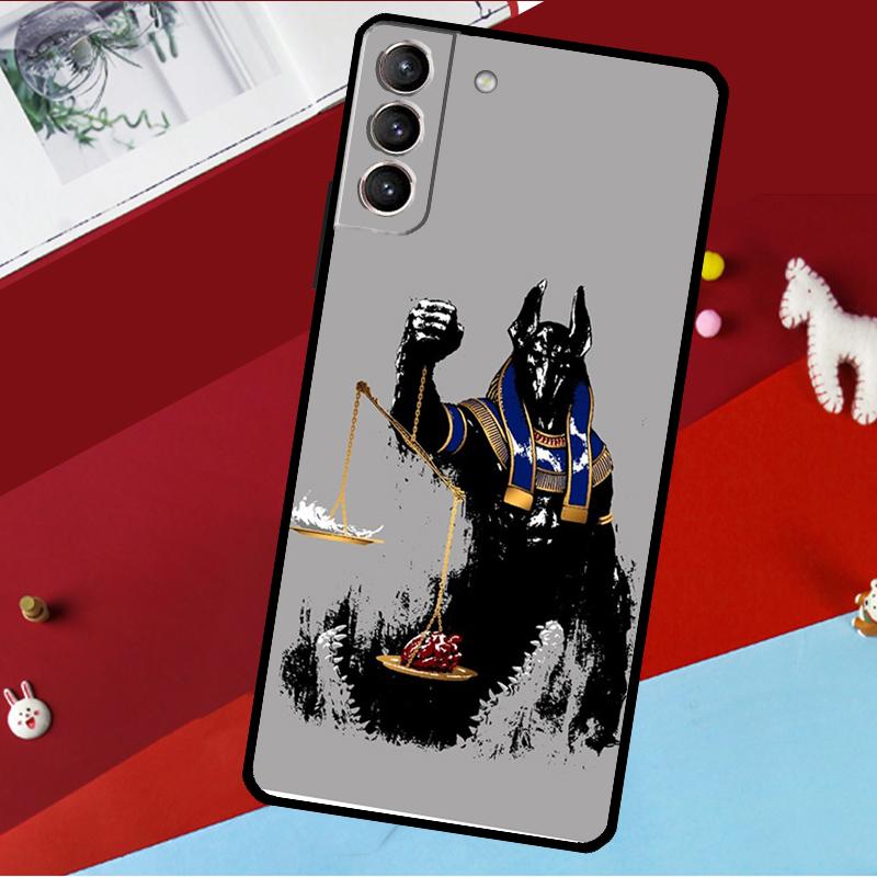 Egipto Nefertiti Anubis Ankh Funda Para Samsung Galaxy S26 S25 S24 S21 S22 S23 Ultra S10 Plus S20 FE S25 FE Funda de Teléfono