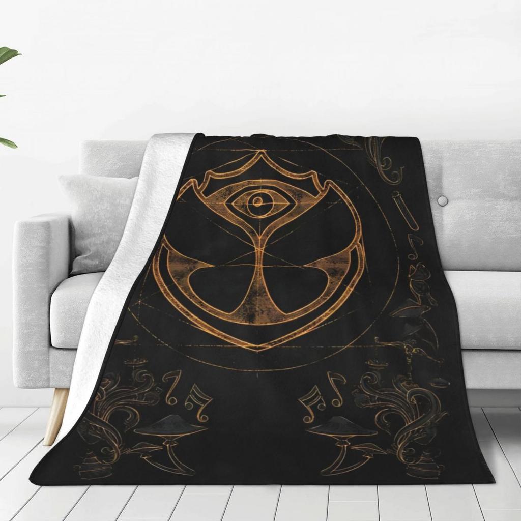 Tomorrowlands Music Festival Symbol Blanket Electric Dance DJ Fuzzy Funny Warm Throw Blankets for Coverlet Spring Autumn Outdoor
