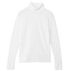 BVD Shirt with Instant Warm Women's High-Neck 10-Sleeve Thumbholes, GRID-TEC Fleece-Lined, Off-White