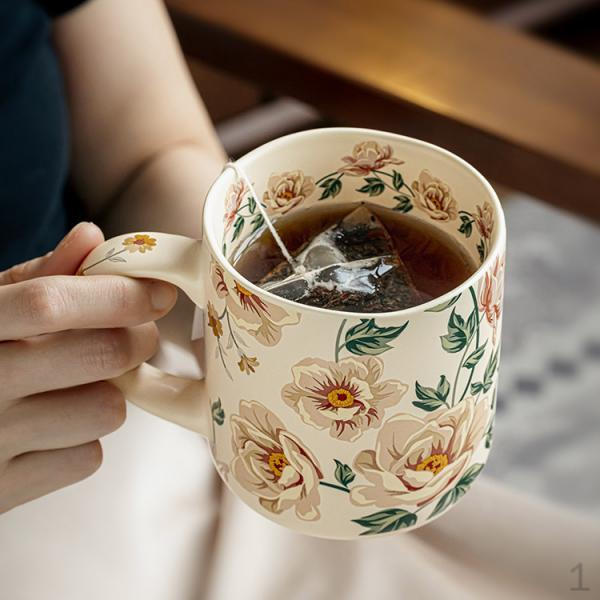 Cup 500ml Ceramic Coffee Mug Drinking Tea with Ergonomic Handle And Matte Finish for