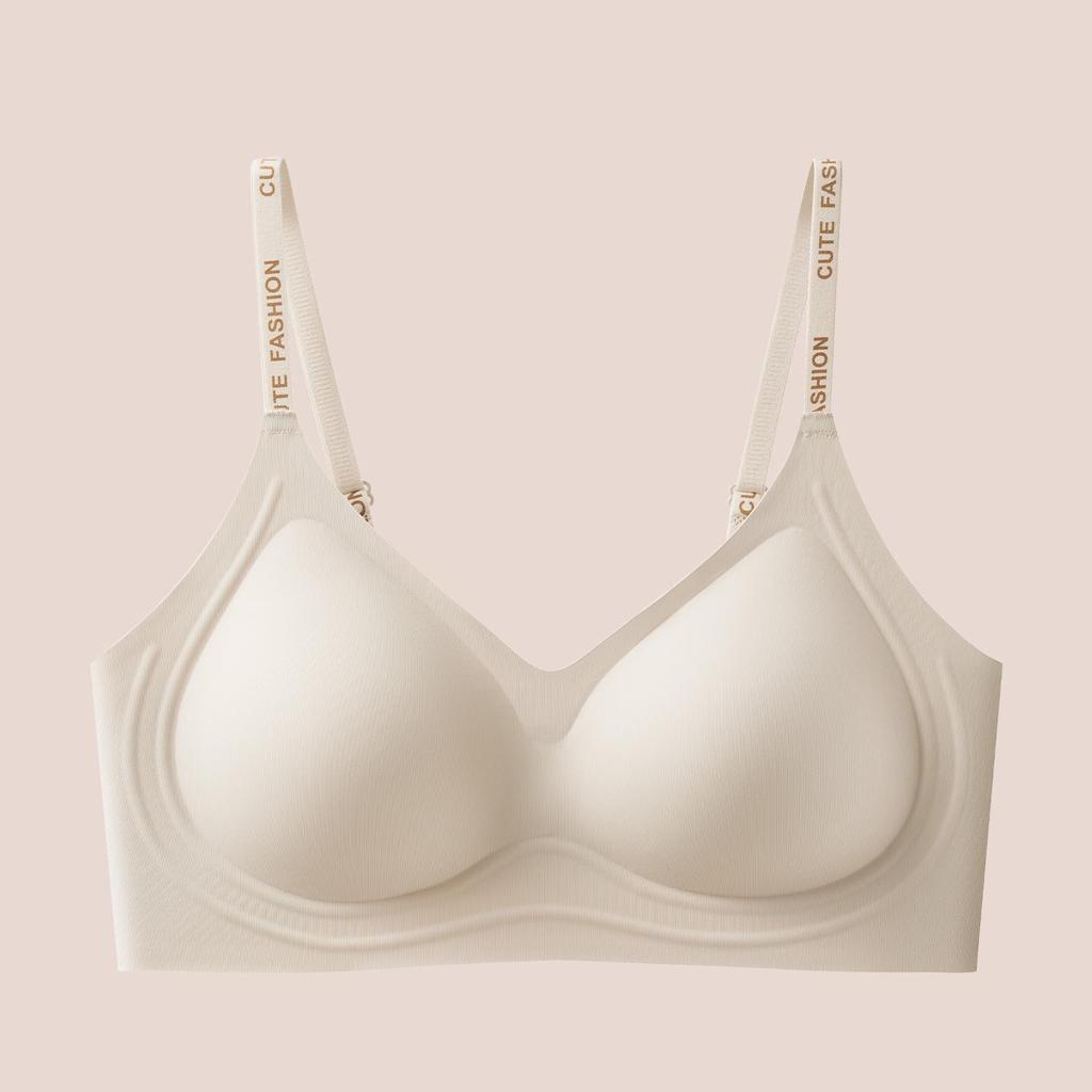 Women's Sports Bra - Seamless Jelly Soft Support, Anti-Sagging, with Back Letter Straps
