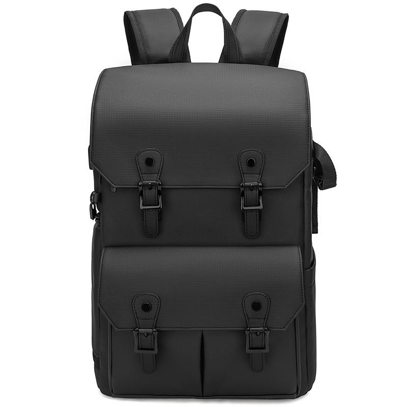 

Waterproof SLR shoulder Camera Bag Waterproof anti-theft Large capacity leather film drone outsourcing shoulder camera backpack чёрный