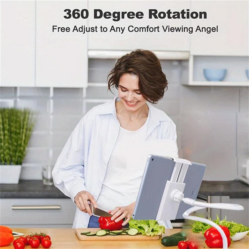 Tablet Cell Phone Bracket Lazy Bracket Adjustable Universal 360 Degree Rotation Flexible Long Arms Clip Mount Gooseneck Phones Stand