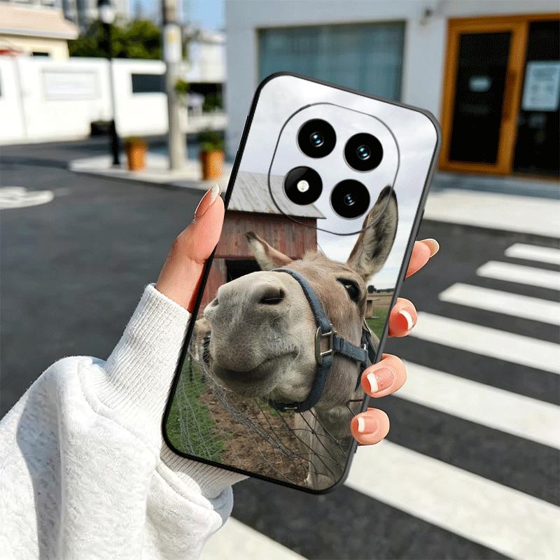 Funny Donkey Animal Soft Phone Case for Xiaomi Redmi Note 12 13 14 15 Pro Plus 11 12S 11S 11T 10 4G Black Cover Back Shell