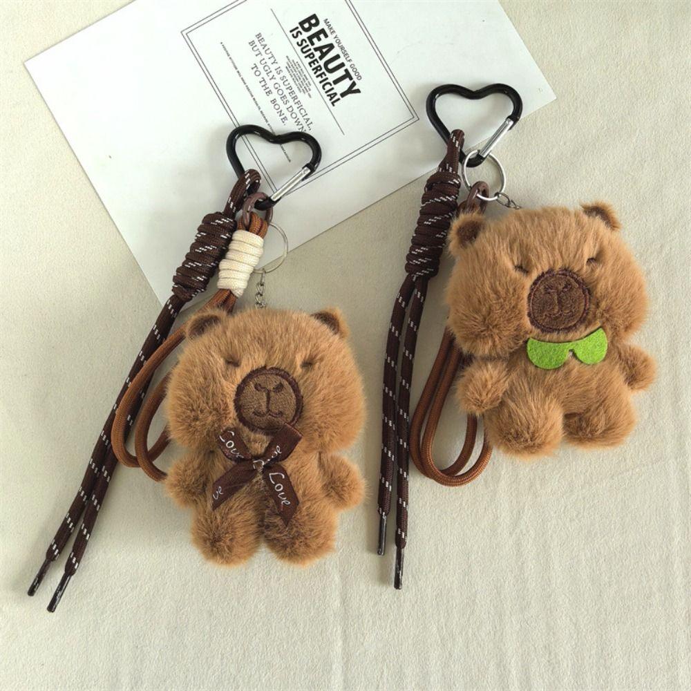 PP Cotton Capybara Plush Doll Pendant Soft Kapybara Key Chain  Children Girl