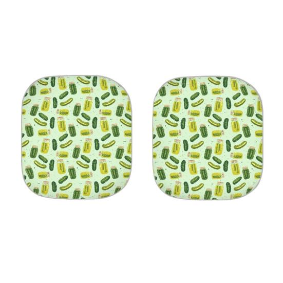 2Pcs Plants Pattern Sun Shades Reflective Windshield Covers Foldable UV Protection Vehicles Sun Visor for Cars SUVs