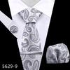 Men's Premium Polyester Tie, Pocket Square & Cufflink Set for Formal Events