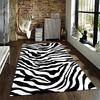 Zebra Striped Black and White carpet Non-slip rug suitable for living room and bedroom sofas