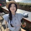 Korean Wear French Flying Sleeves Blue Shirt Women's Summer Polo Collar Rose Shirt Design Sense Chic Top
