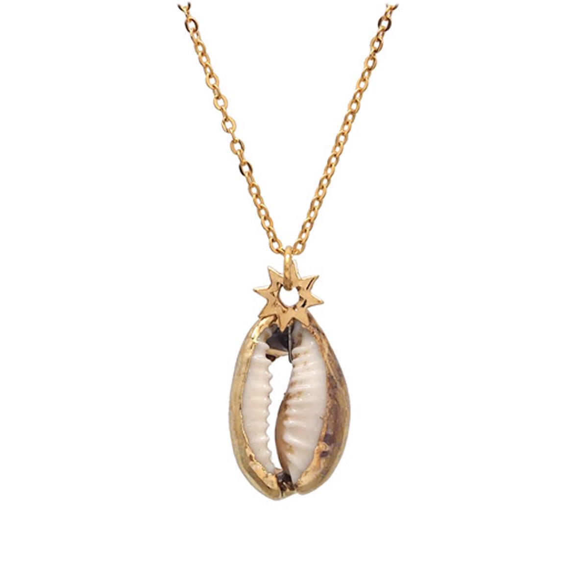 

Les Trésors De Lily [Q8609] - Дизайнерское колье из стали Cowrie из розового золота - 16x10 мм