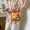 Boho Essential Handmade Crochet Granny Square Tote Bags Summer Knitted Flower Shoulder Bags Shopping Beach Daily Use Handbag