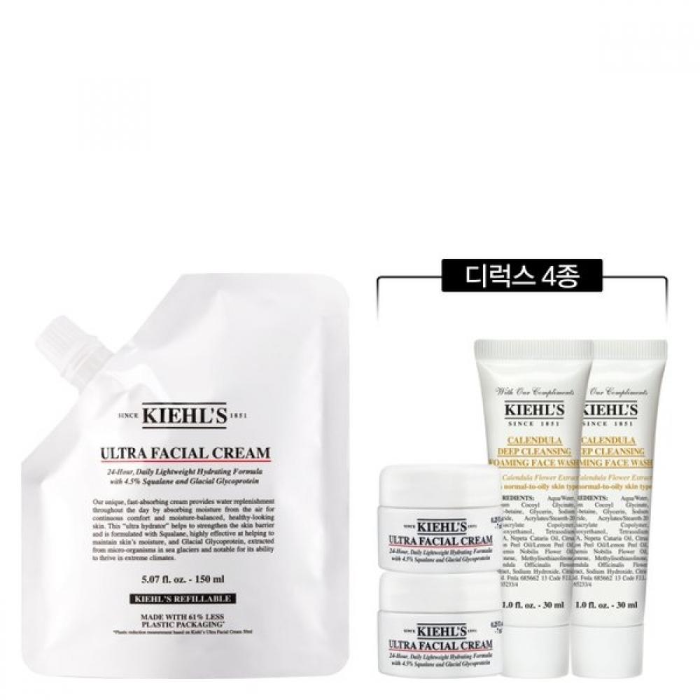 Kiehl S Ultra Facial Cream Refill Pouch Set +4 Deluxe SampleS Single option