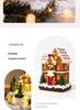 Christmas Glowing Snow House Music Box: Festive Resin Ornament & Night Light Gift