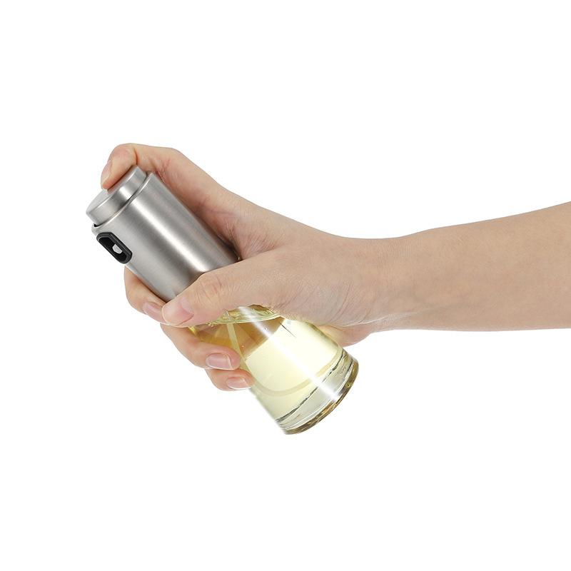 70ml Stainless Steel Oil Spray Olive Oil Spray Bottle Kitchen Cooking Dispenser Camping Baking Vinegar Soy Sauce Spray Container