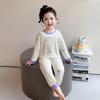 Girls' Modal Long Sleeve Pajamas - Cute Princess Design for Spring, Autumn, and Summer.