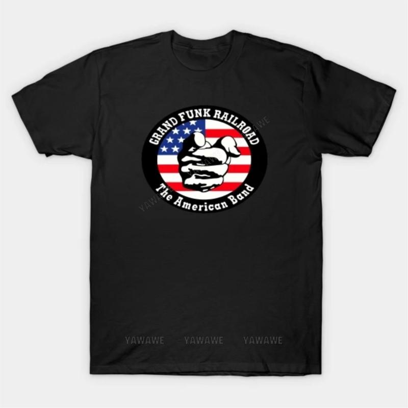 New arrived short top Mens brand fashion tshirt Summer T shirts For Men Grand Funk Railroad Were An American Band T Shirt