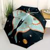 1pc Moonlight Butterfly Automatic Open/Close Umbrella with Windproof, Functional Design, 8-Rib Sturdy Canopy