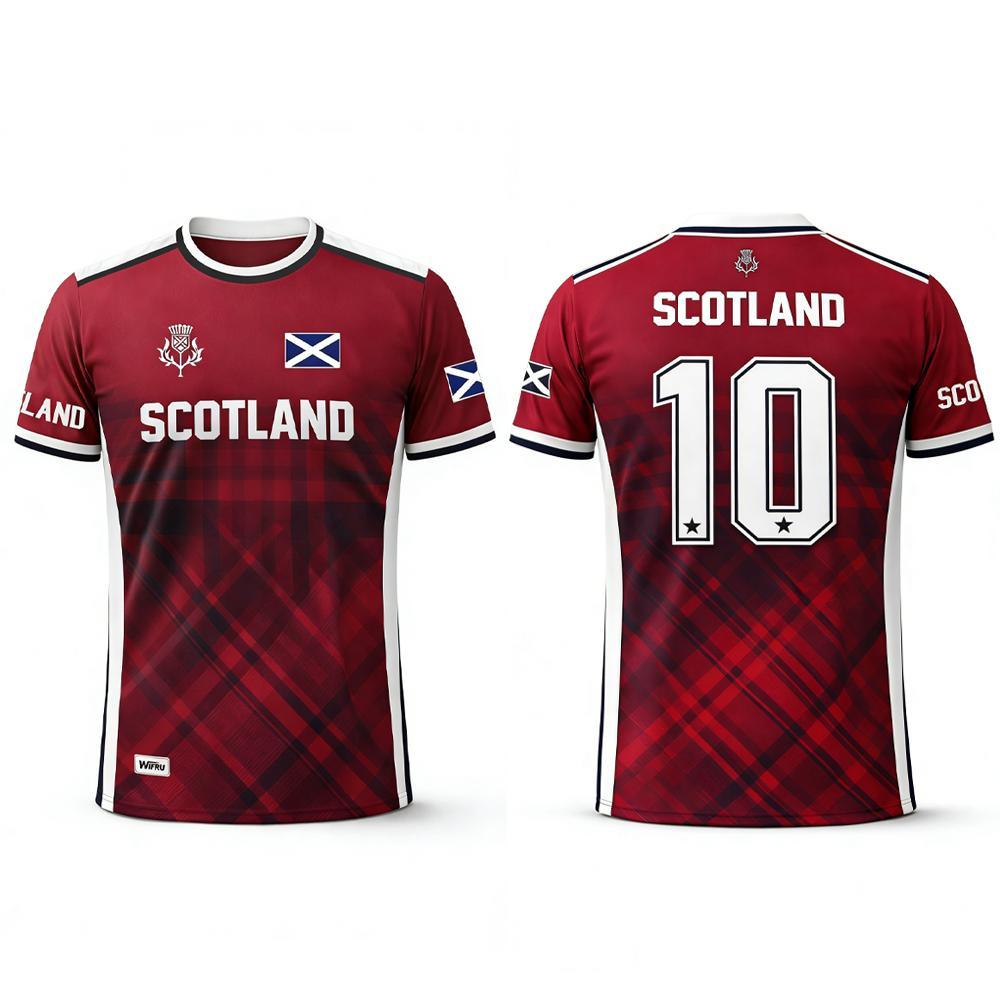 2026 Scotland Flag Print T-Shirt Summer Breathable Quick-Drying Sports Soccer Jersey Men's Everyday Training Apparel Fan Gift