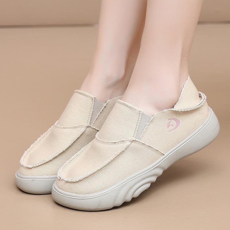 Fashion 2025 New Women's Casual Shoes Comfortable Commuting Travel Shoes Lightweight Skid-Resistant Low-Top Canvas Shoes