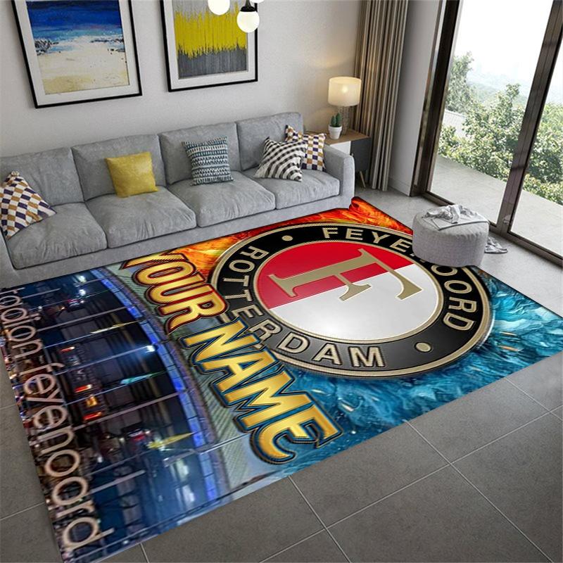 Custom Name Feyenoord Carpet Rug for Living Room Bedroom Home Sofa Decoration,Kids play Non-slip Floor Mat