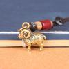 2027 Chinese Zodiac Goat Lucky Pendant Keychain Copper Feng Shui Wealth Key Ring Unisex Bag Charm Jewelry Gift