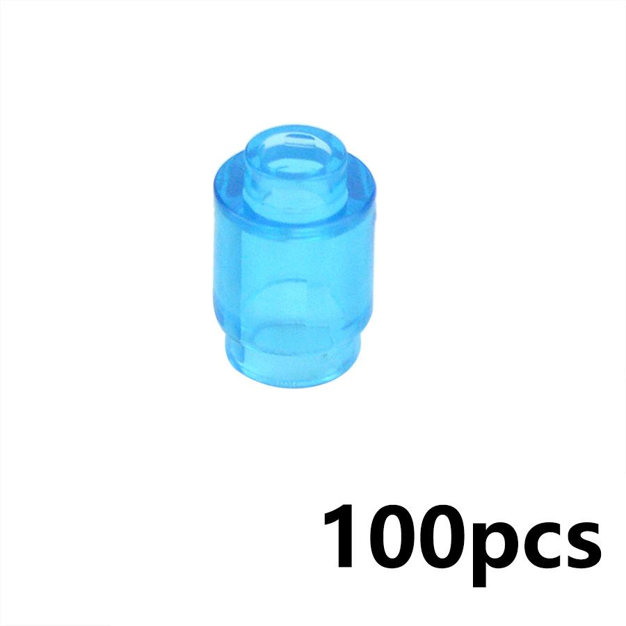 100 Stück Transparent 1x1 Rund Offene Noppen Bausteine High-Tech Kompatibel 3062 Hausstein Pädagogisches Partikelspielzeug Kindergeschenk