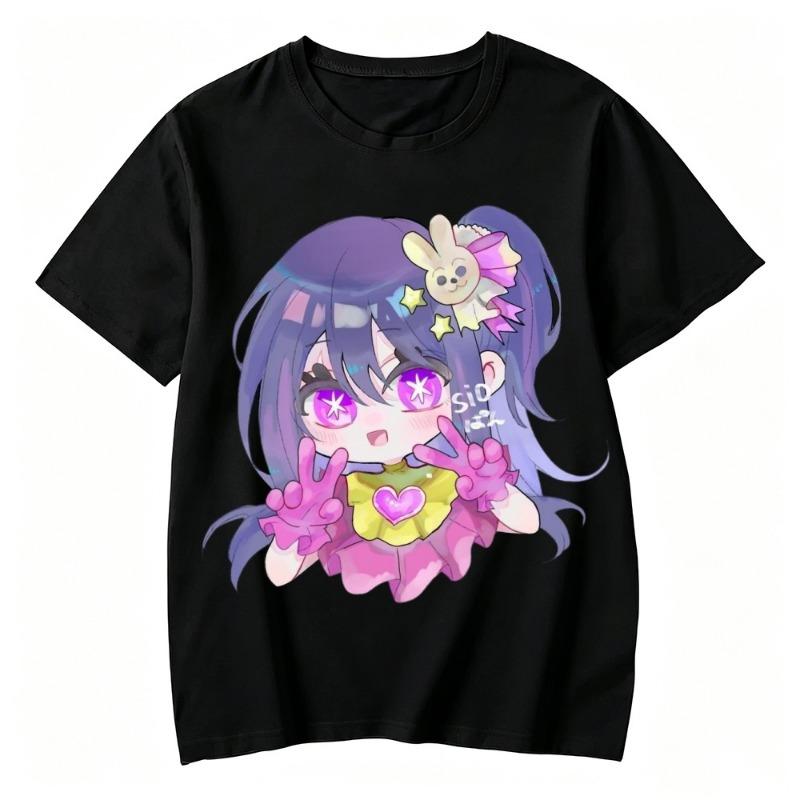 Anime Manga 3d Printing T-shirt Cute Y2k Street Wear Short-sleeved T-shirt Top Clothing