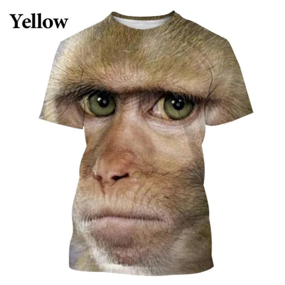 

Funny Orangutan Monkey T-shirt 3D Printing Funny Hip-hop T-shirt Summer NEW Animal Personality Hip-hop Unisex Tops Tees 5XL
