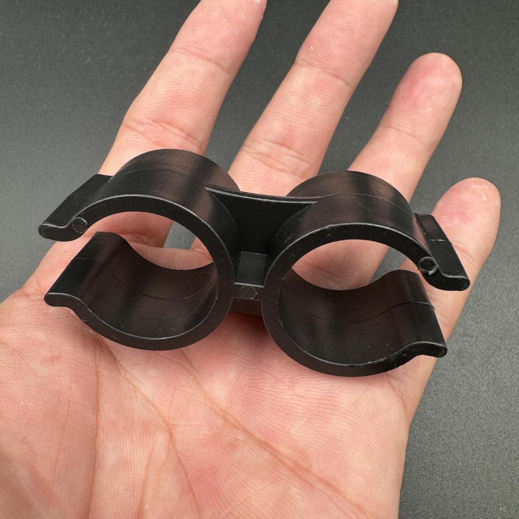 Dual-Use H-Type PVC Double Pipe Clamp with Butterfly Clip for Side-by-Side Mounting