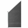 WPC Fence Panel Set 446 X (105 186) Cm Black