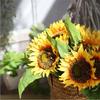 9 Head Sunflower Artificial Bouquet Made of Silk Simulation Floral Arrangement for Home Office or Event Decoration Purposes
