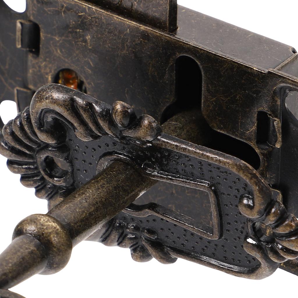 1Set Lock Set Vintage Cabinet Locks for Doors Drawers with Keys Retro Hardware Desk Lock Cabinet Locks with Key