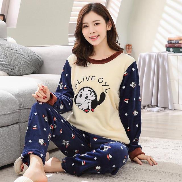 Couples Women Cartoon Thick Warm 