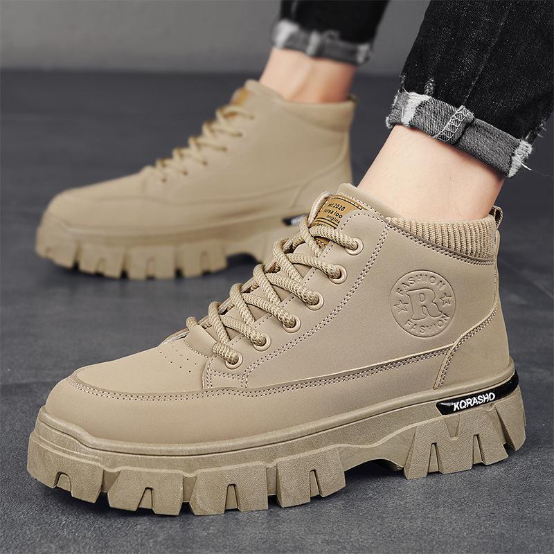 22 autumn new Martin boots breathable high-top shoes platform-soled non-slip work short boots 39