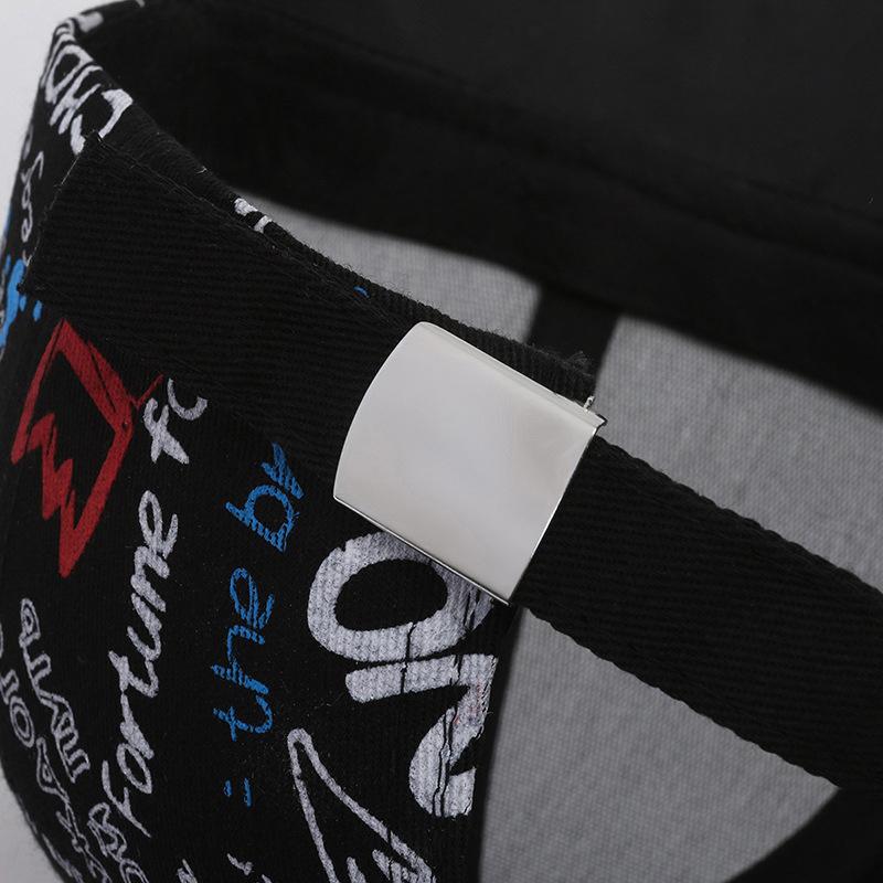 1 Stück Brief Baseballkappe Graffiti Hip Hop Kappe Baumwolle Atmungsaktiv Skateboarden Trend Straßenkappe