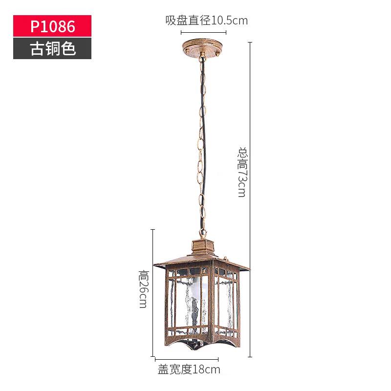 Amerikansk Retro Utendørs Vanntett Pendellampe Nordisk Hage Gårdsplass Lysekrone lamper estetisk romdekor LED-lys