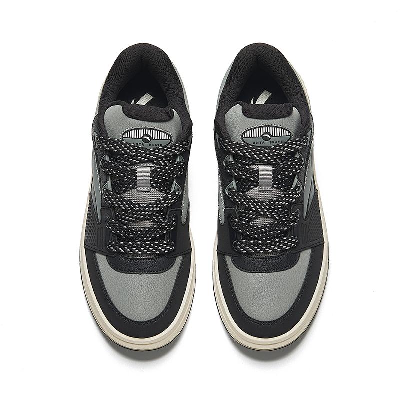 Anta Casual Skate Shoes Black Gray Beige Men 912438012-3