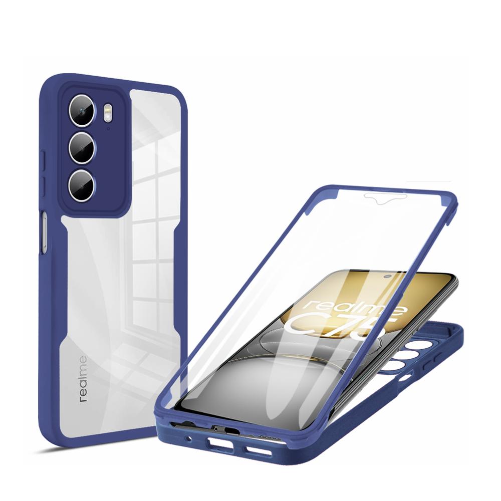 Etui 360 Stopni Do Realme C71 C75 C85 14T 8 9 14 15 Pro Plus 5G 6 C21Y C25Y Note 70 Wbudowana Ochrona Ekranu Pokrowiec Na Całe Ciało