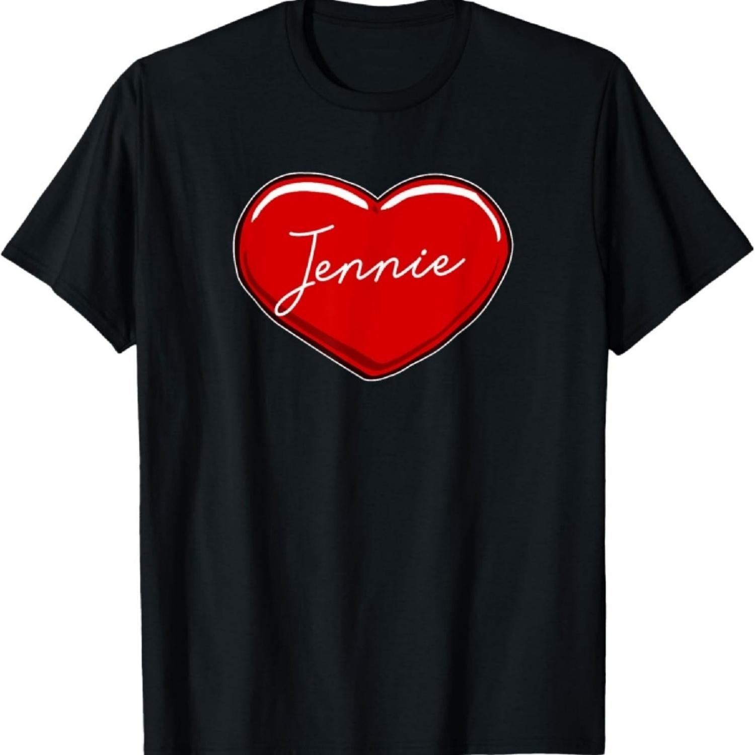 

Hand Drawn Heart Jennie - First Name Hearts I Love Jennie T-Shirt XXXXXL чорний