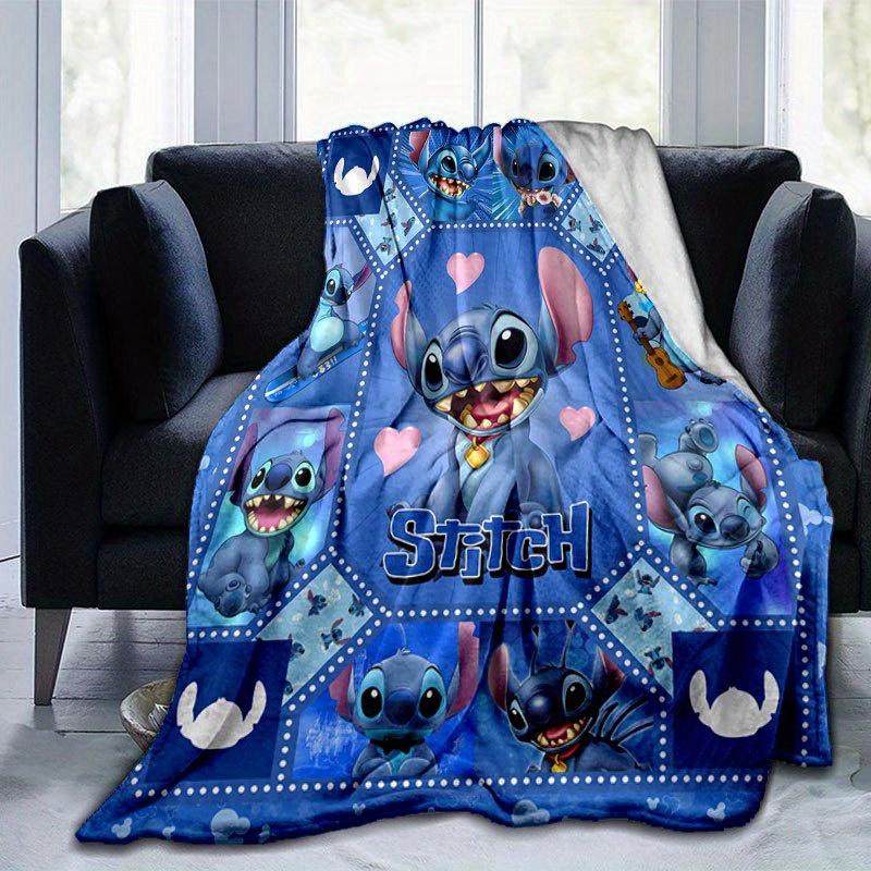 Deka Lilo & Stitch Ultra měkká, teplá, útulná přehoz do obývacího pokoje, na pohovku, cestovní doplněk pro všechna roční období Roztomilá kreslená postavička Domácí dekorace