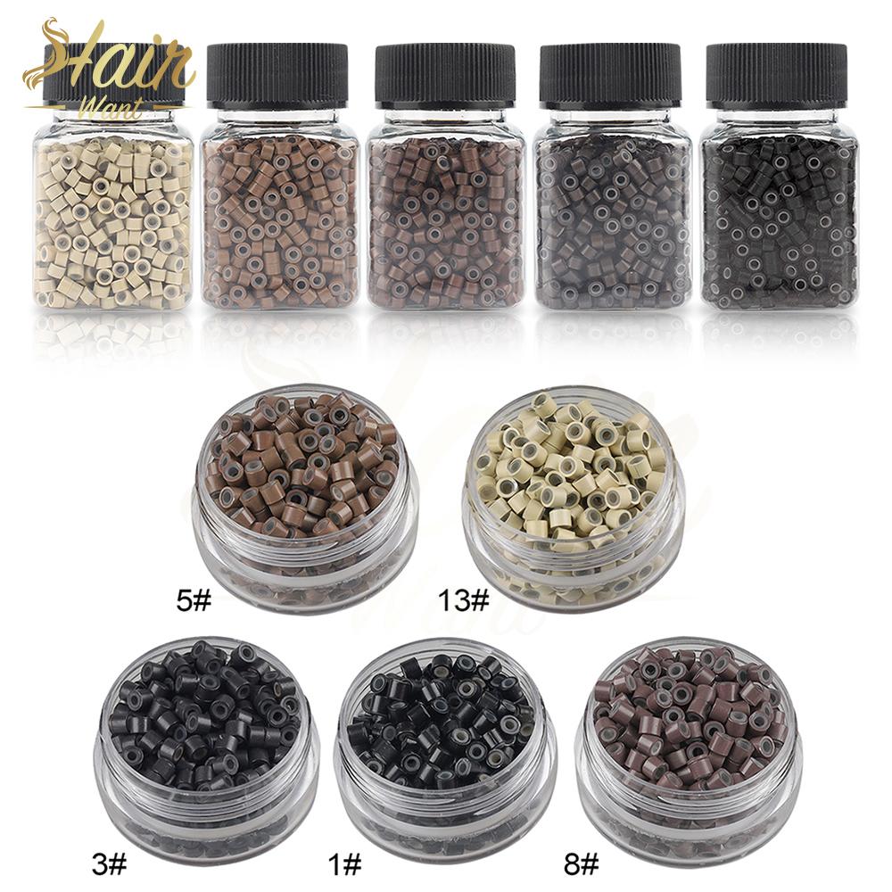 4.0mm Micro Rings Beads Hair Extensions Tools with Professional Pliers for Weft and I-Tip Hair Extensions