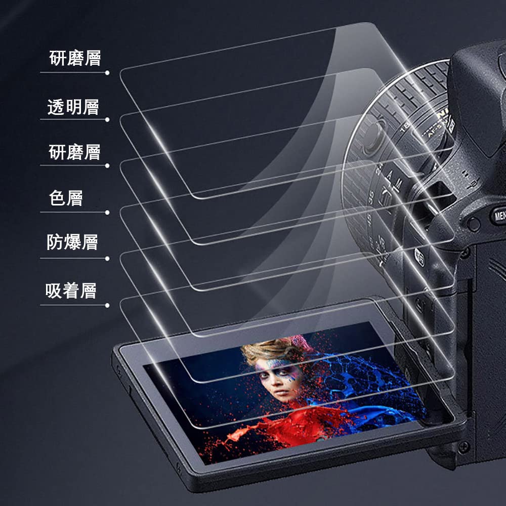 Of Glass Screen Protector for Canon EOS Kiss and Kiss X50 Over 9H and [Set 2] Ultra-Thin 1500D, 1400D, 1300D, 1200D, X70, Cameras, 95% Transmittance,