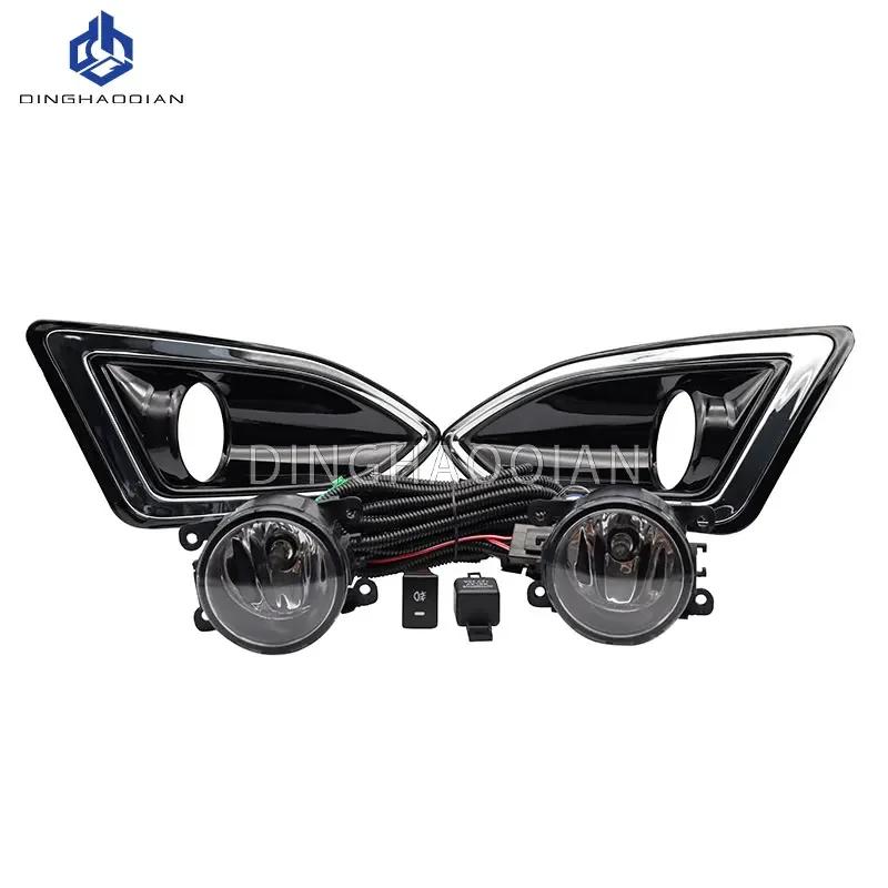 1 Set Fog Lights Headlight For Ford Edge 2015 2016 2017 2018  Fog Lamp Cover Grill Bezel Front Bumper Fog Light